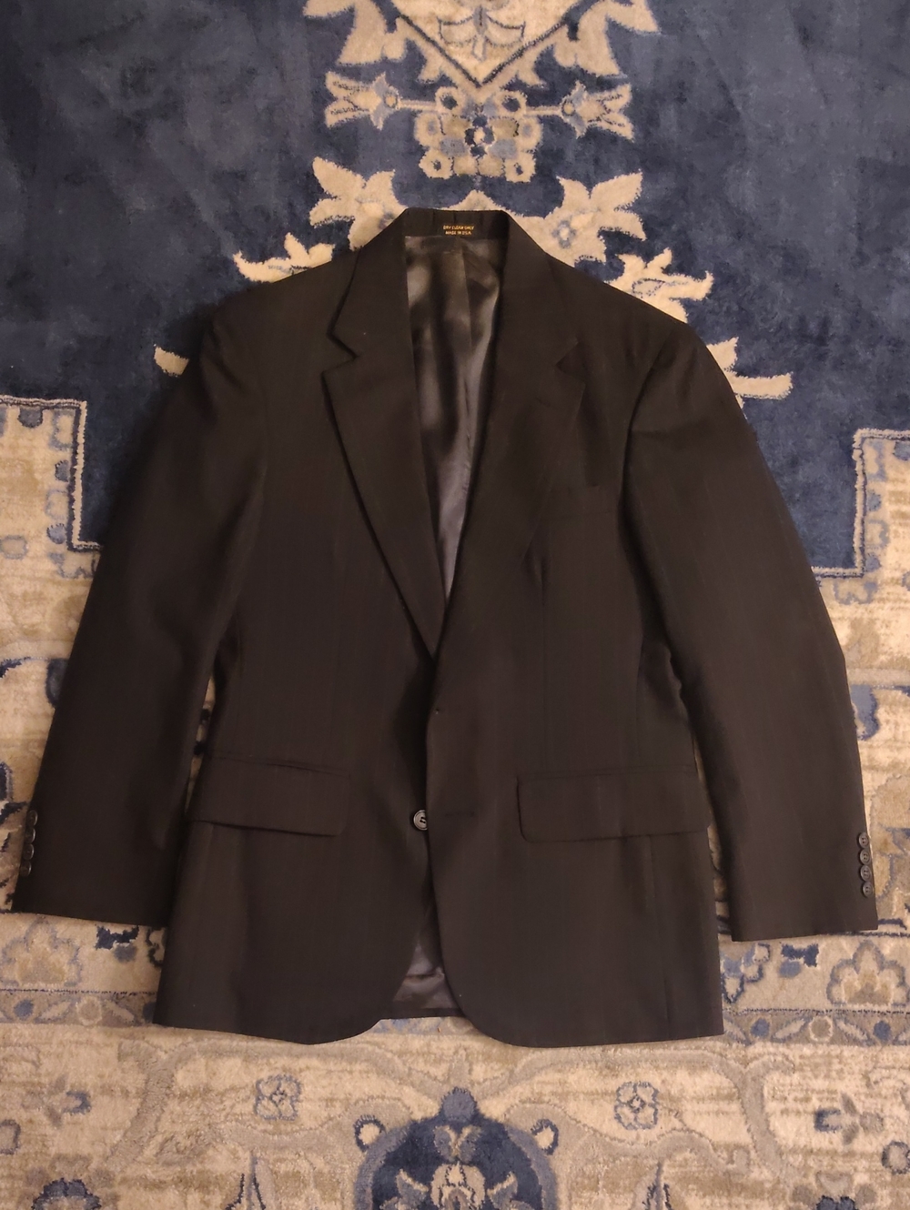Men's Tailored Black Suit Jacket - Classic Single-Breasted Blazer